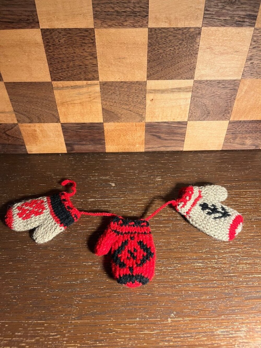 Hand Knit Mitten Ornaments